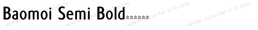 Baomoi Semi Bold字体转换
